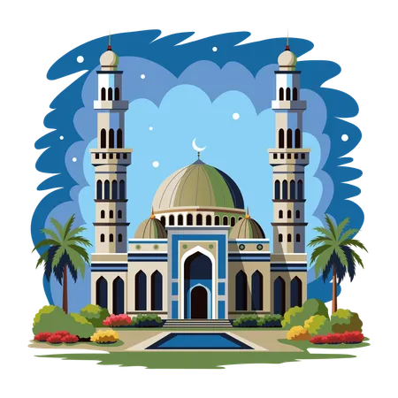 Mosque Minarets  Illustration