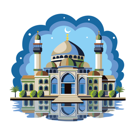 Mosquée élégante  Illustration