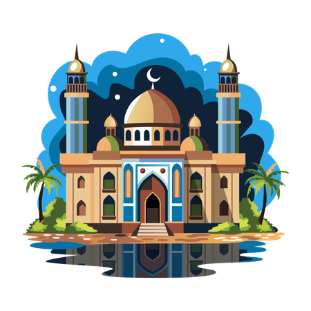 Mosquée traditionnelle  Illustration