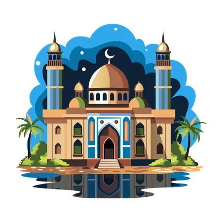 Mosquée traditionnelle  Illustration