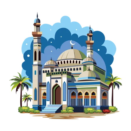 Mosquée traditionnelle  Illustration