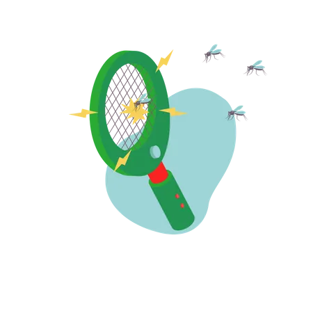 Mosquito killing racket Illustration