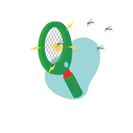 Mosquito killing racket  Illustration