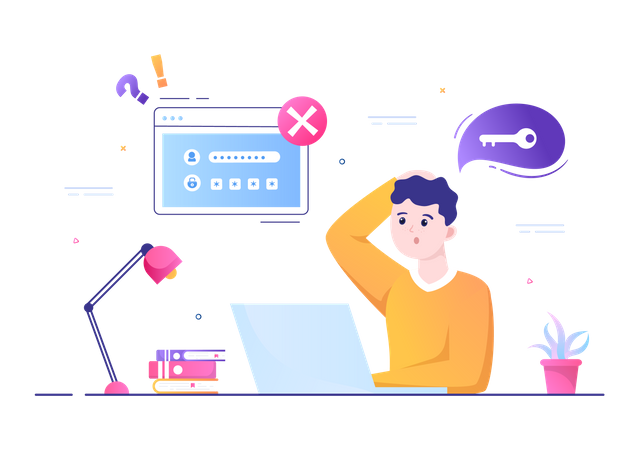Mot de passe du compte oublié  Illustration