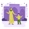 celebrating ramadan illustration svg