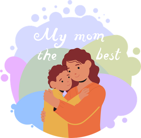 Mother and son's relation  Illustration