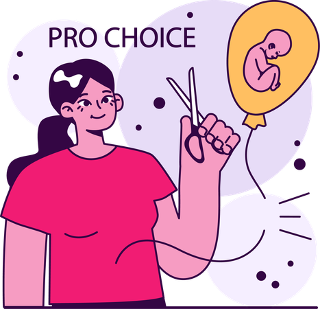 Mother choice to cancel unborn child with gynaecology surgery  イラスト