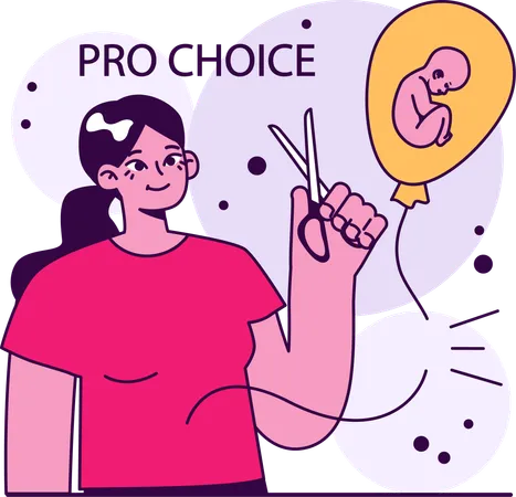 Mother choice to cancel unborn child with gynaecology surgery  イラスト