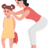 illustration for mom covering child ears