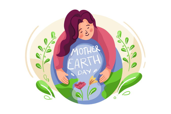 Mother Earth Day  Illustration