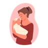 mother holding baby illustrations free