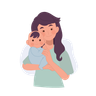 free holding baby illustrations
