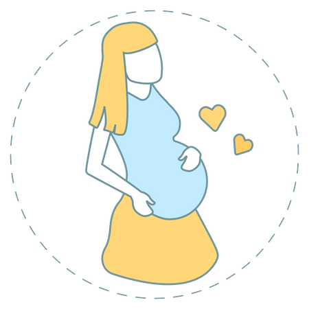 Mother loving maternity life  Illustration