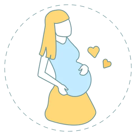 Mother loving maternity life  Illustration