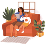 reading bedtime story illustrations free