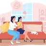 illustrations for parent support daughter