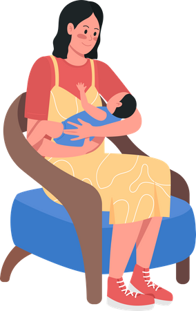 Mother with baby  Illustration