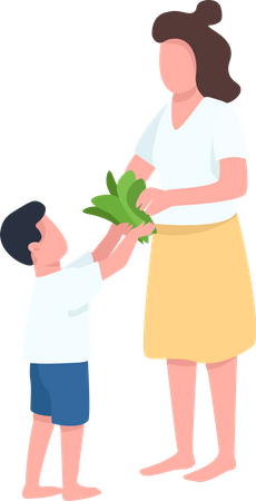 Mother with kid Illustration