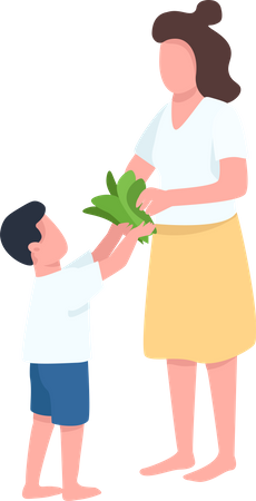 Mother with kid  Illustration