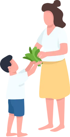 Mother with kid  Illustration