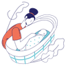 illustration newborn baby