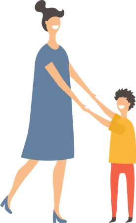 Mother with son  Illustration