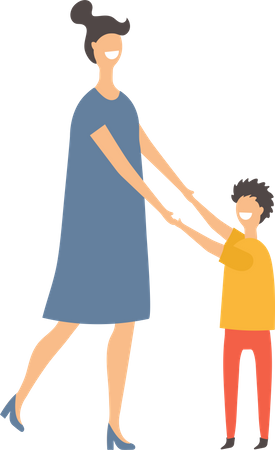 Mother with son  Illustration