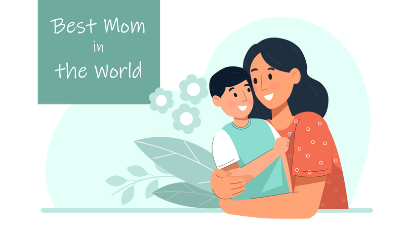 Mothers Day celebration  Illustration