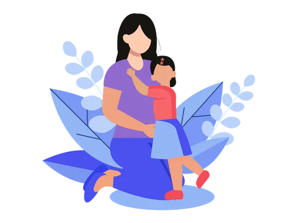 Mothers Day celebration  Illustration