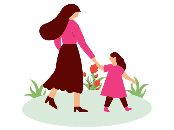 Mothers day greeting  Illustration
