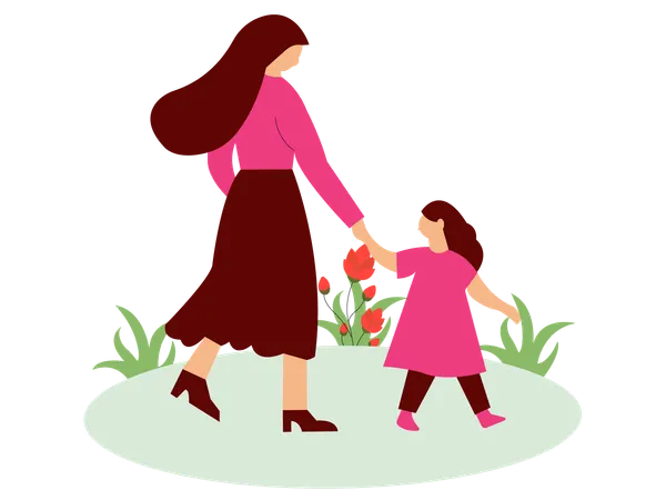 Mothers day greeting  Illustration