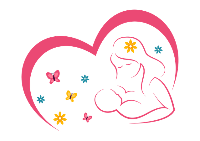 Mother's love for her baby  Illustration