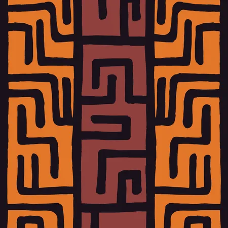 Motif Boheme Ethnique Colore Tribal Avec Elements Geometriques Tissu De Boue Africain Design Tribal Illustration Vectorielle Illustration