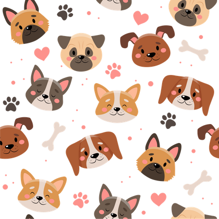 Modèle d'animaux mignons  Illustration