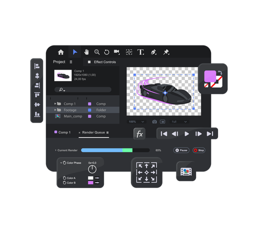 Motion design software  イラスト