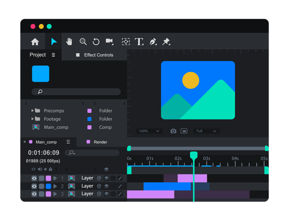 Motion designing software  イラスト