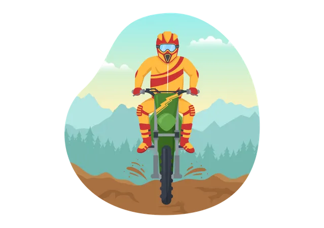 Motocross Sport Illustration