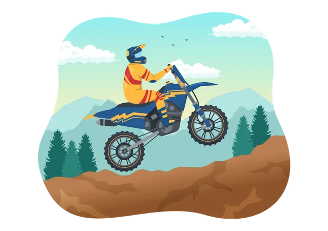 Motocross Sport Illustration