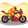 illustrations of motor bike