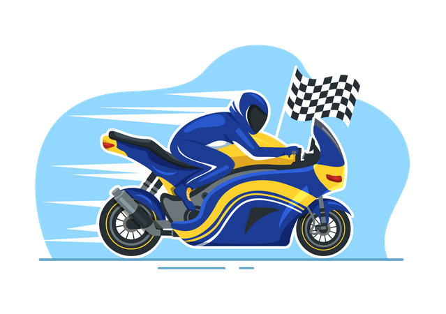 Motorcycle Racing Championship Illustration