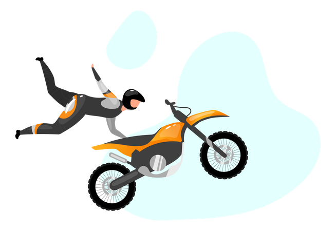 Motorcycle stunts  Illustration