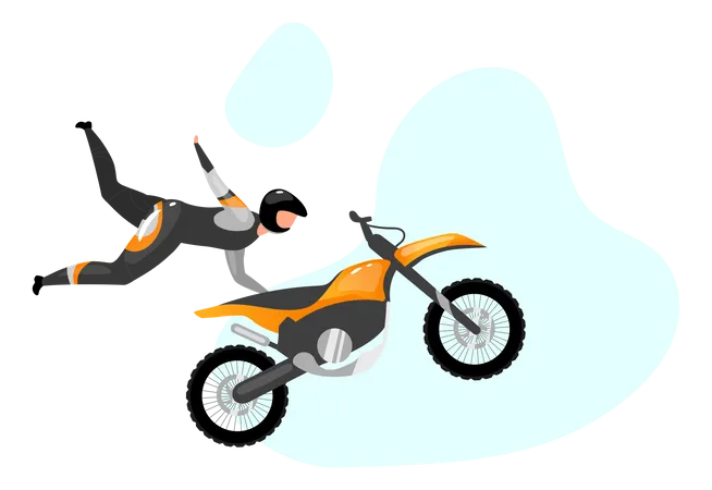 Motorcycle stunts  Illustration