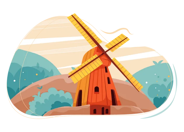 Moulin à vent  Illustration