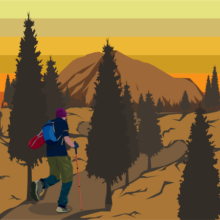Mountain Adventure Illustration