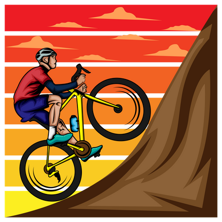 Ciclismo de montanha  Ilustração