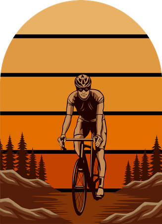 Mountain bike explore outdoors life  Illustration