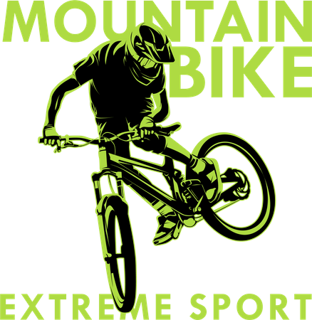 Mountain Bike Trail Road  Illustration