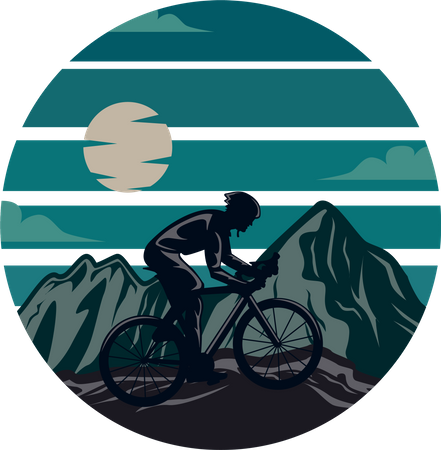 Mountain biker  Illustration