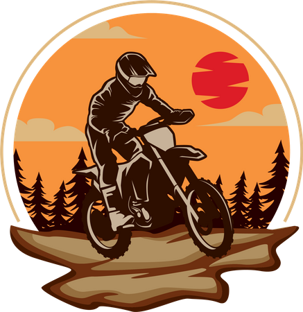 Mountain biker  イラスト