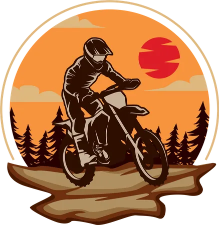 Mountain biker  Illustration